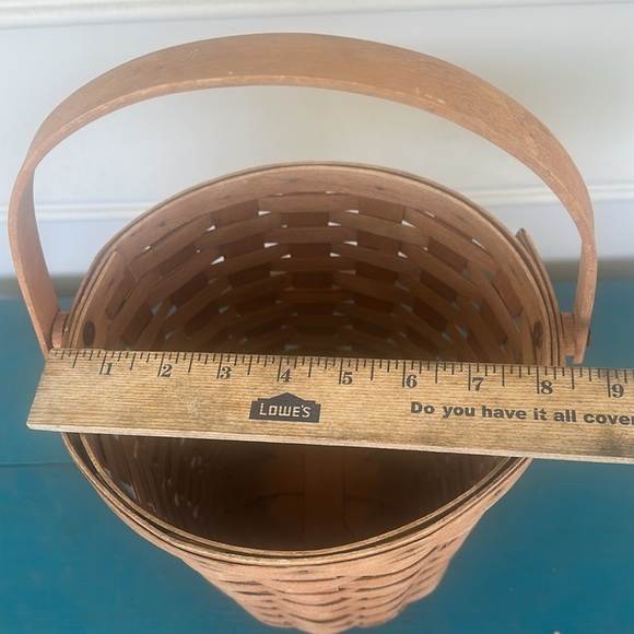 Longaberger Brown Woven Basket with Intricate Accents vintage 1991 - Picture 7 of 7